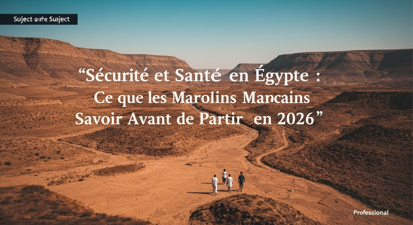 Sécurité et Santé en Égypte : Ce que les Marocains Doivent Savoir Avant de Partir en 2026